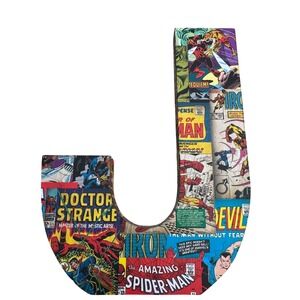 Marvel Comic Letter J Wall Decor Collage Iron Man Spiderman Captain America Hulk